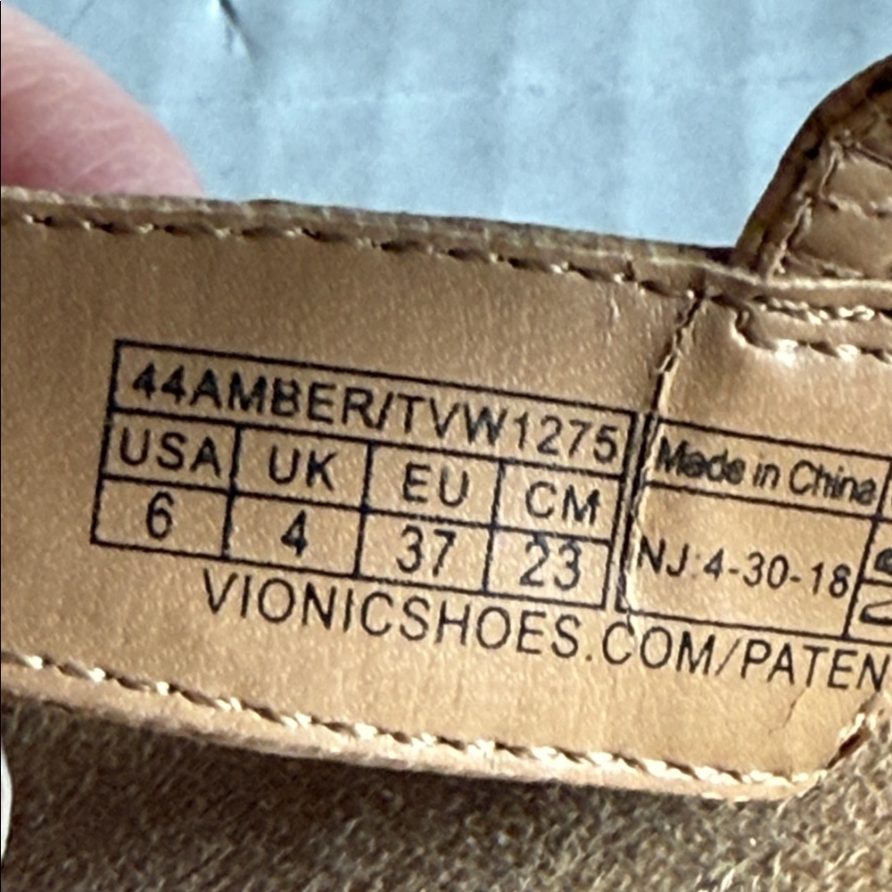 Vionic Amber Sandals In Tan Cork - Picture 11 of 11